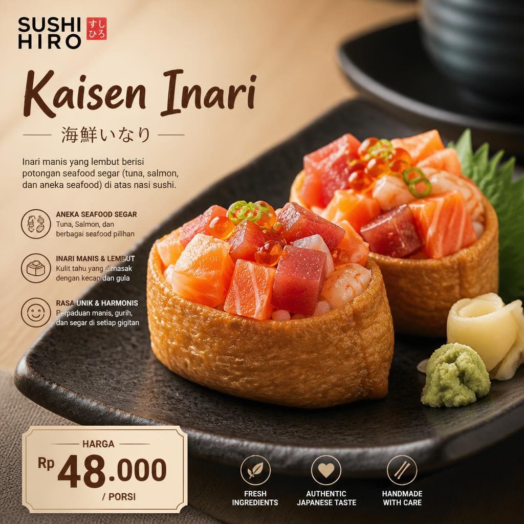 Kaisen Inari Sushi Hiro menu seafood inari